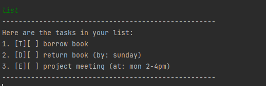 List example