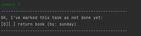 Unmark example